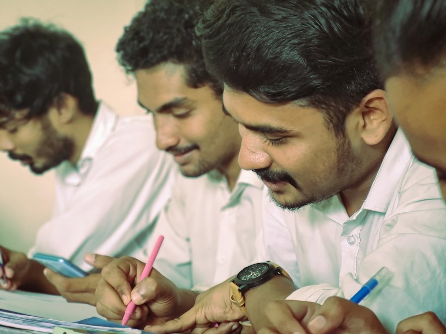 Students studying